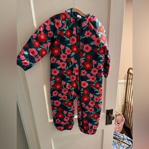 Hanna Andersson Floral Kids Bodysuit - Pink and Blue